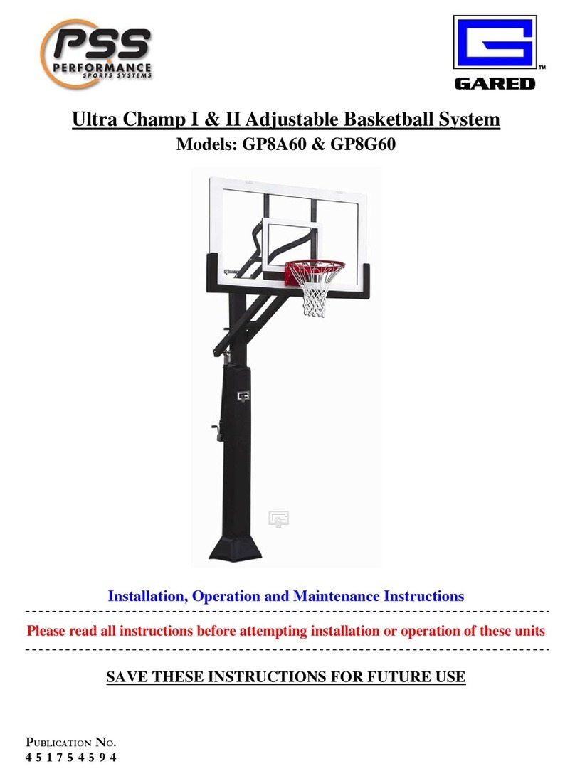 Gared Sports Ultra Champ I Installation, operation and maintenance instructions
