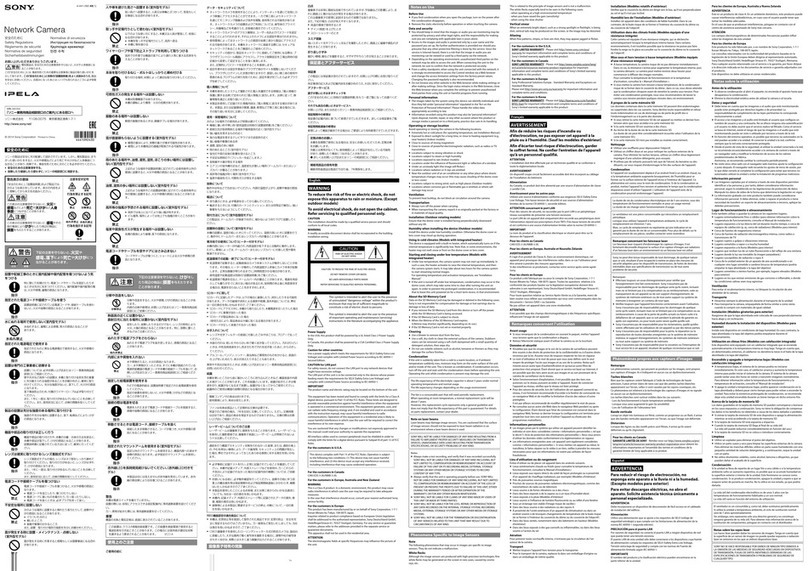 Sony SNCVB600 Safety regulations