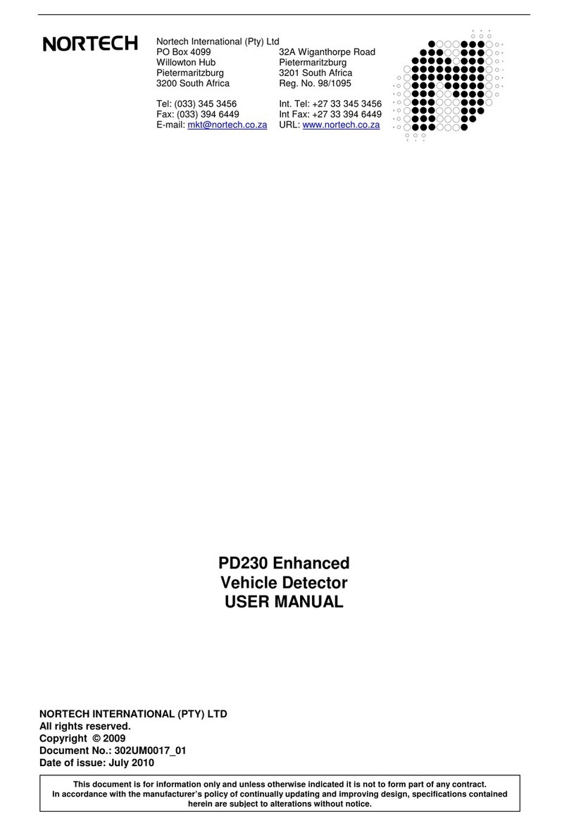Nortech PD230 Enhanced Vehicle Detector User manual