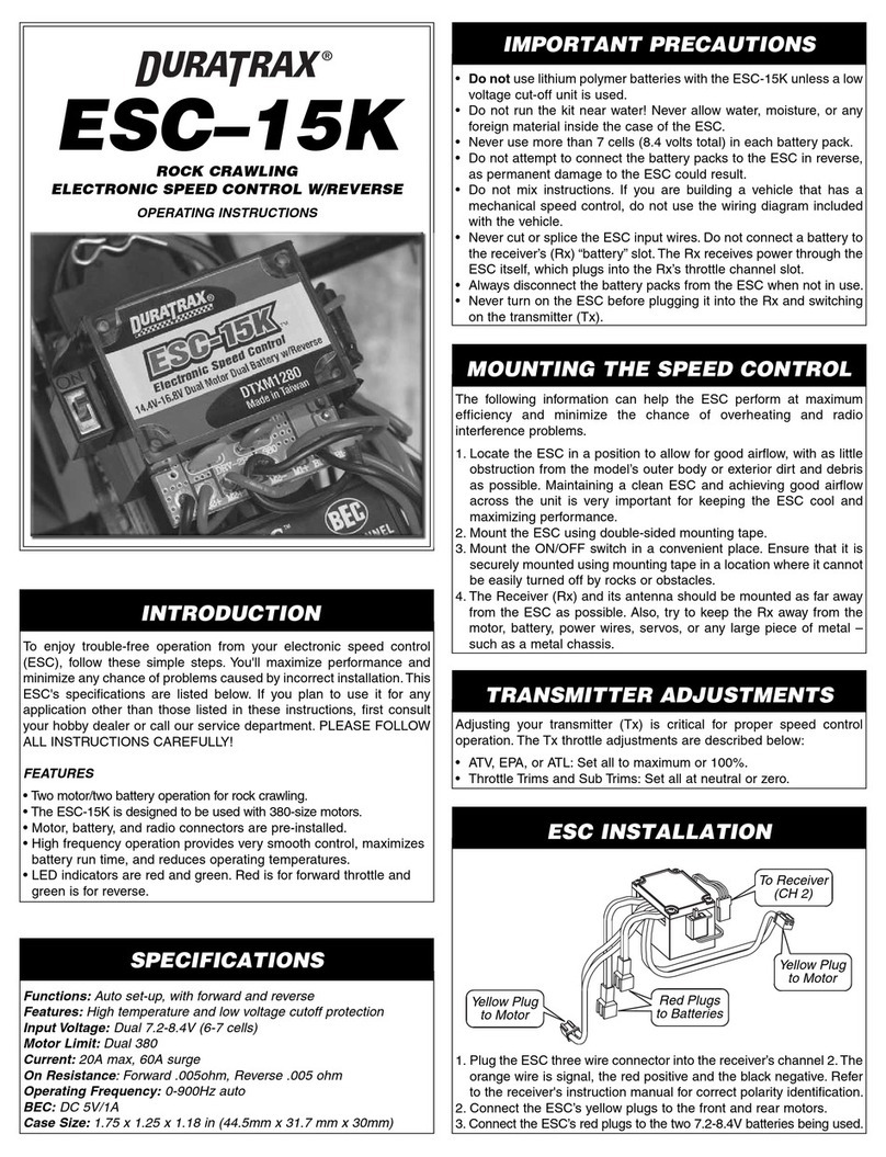 Duratrax ESC–15K User manual