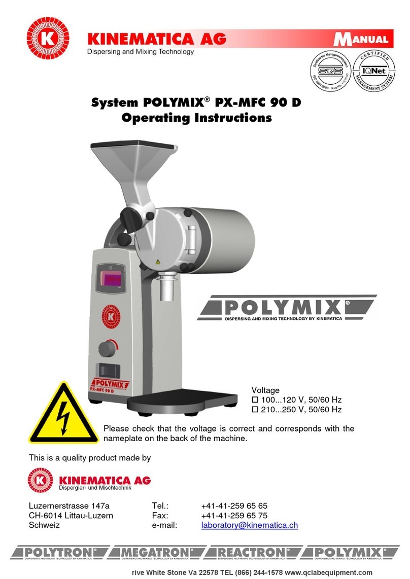 Kinematica POLYMIX PX-MFC 90 D User manual