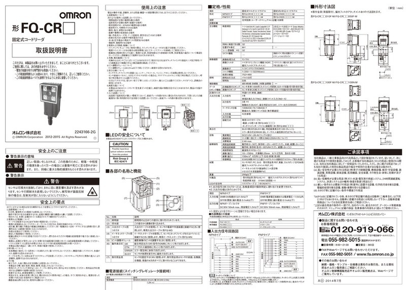 Omron FQ-CR Series User manual Omron FQ-CR Series User manual