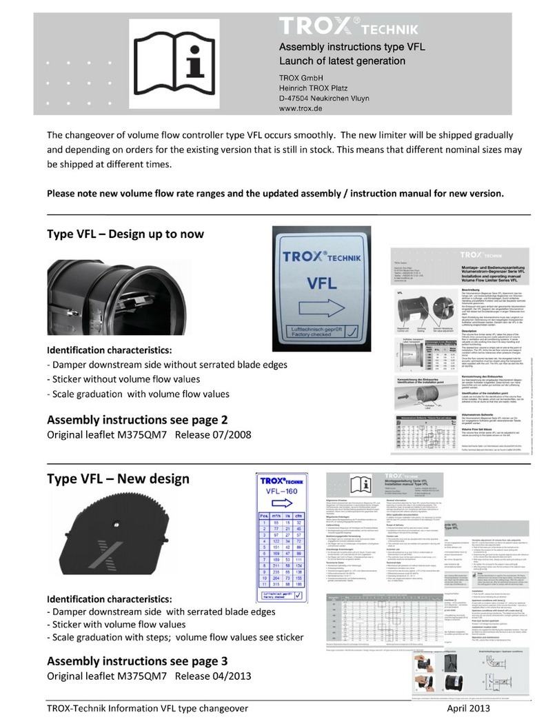 Trox Technik VFL Series manual