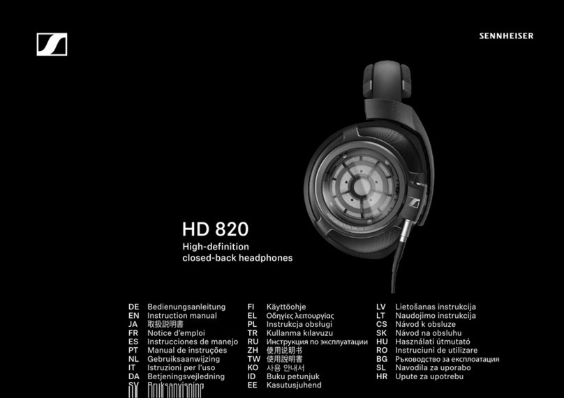 Sennheiser HD 820 User manual Sennheiser HD 820 User manual