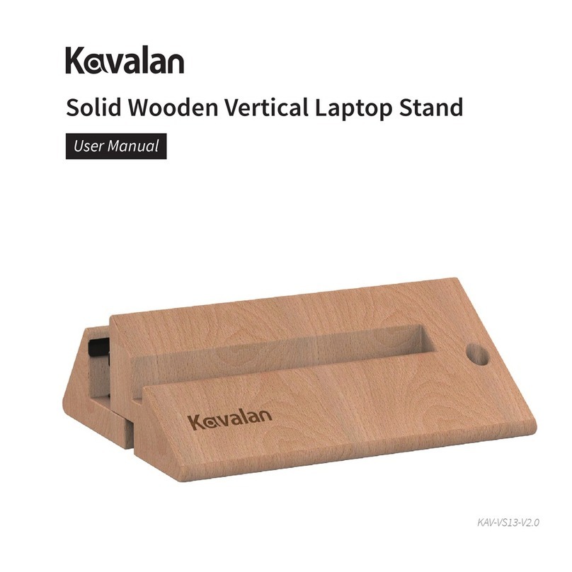 Kavalan Solid Wooden Vertical Laptop Stand user manual