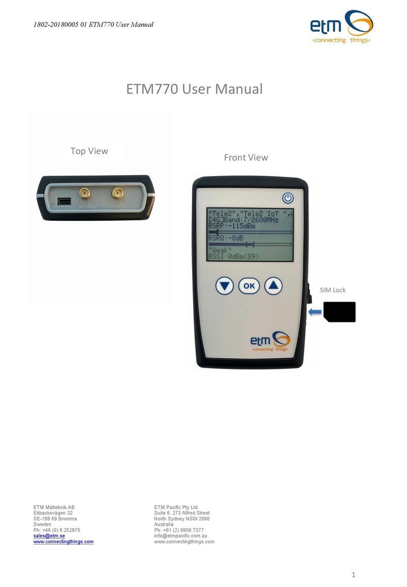 ETM ETM770 User manual