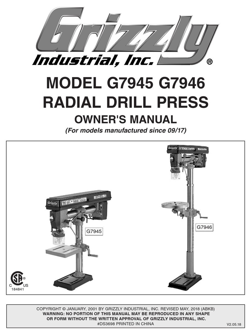 Grizzly G7945 User manual