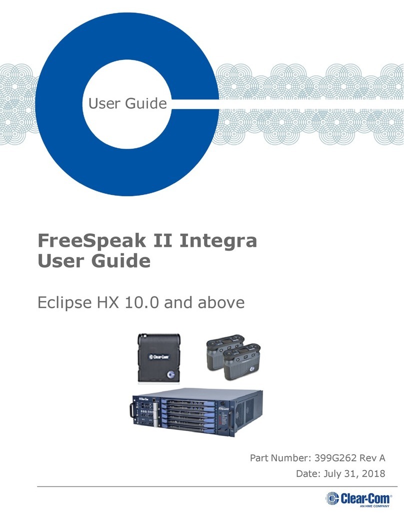 Clear-Com FreeSpeak II Integra User manual