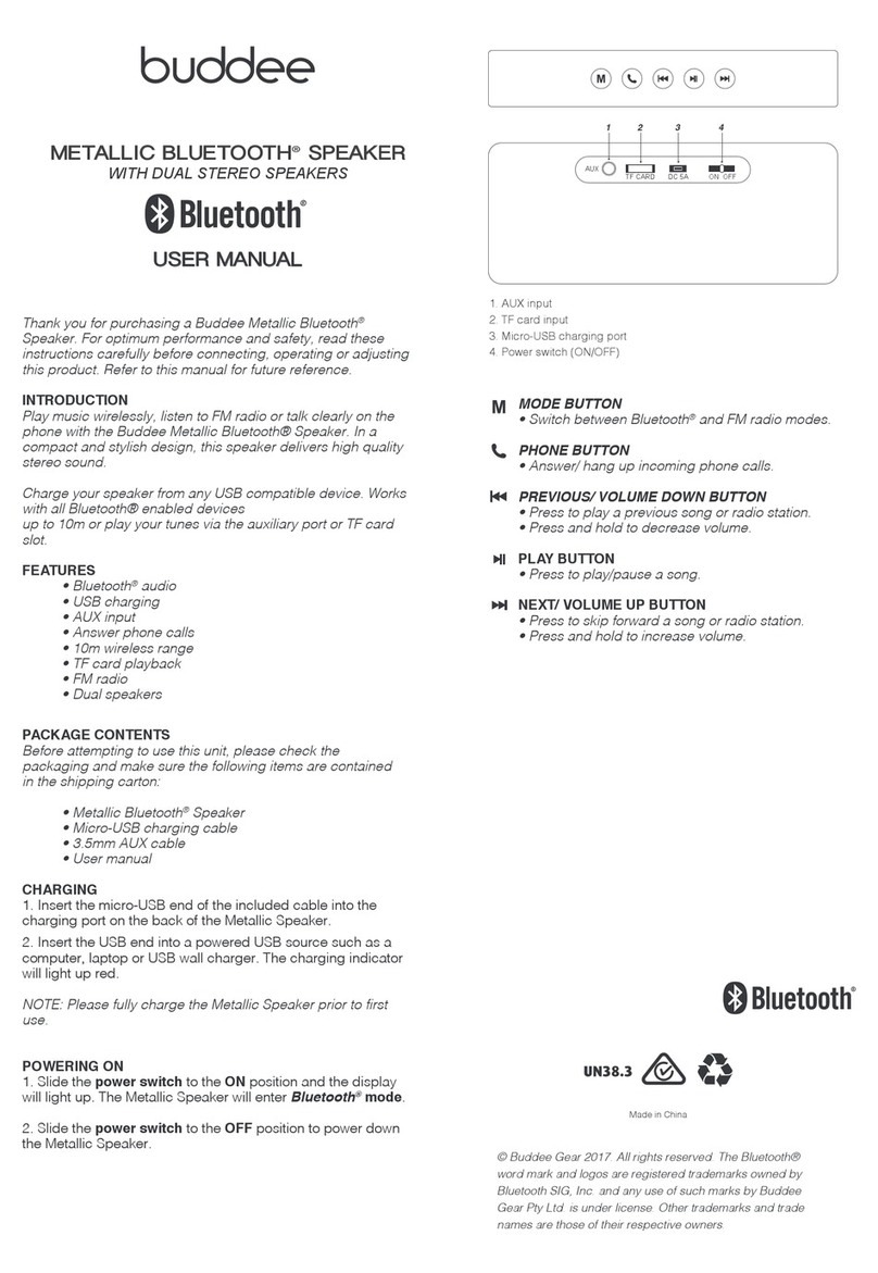 BUDDEE BD903001-BK user manual