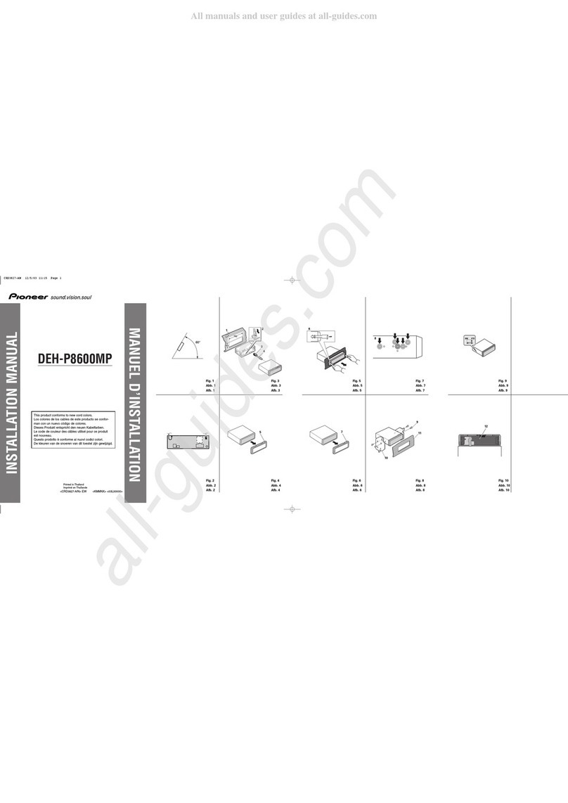 Pioneer Super Tuner III D DEH-P8600MP installation manual