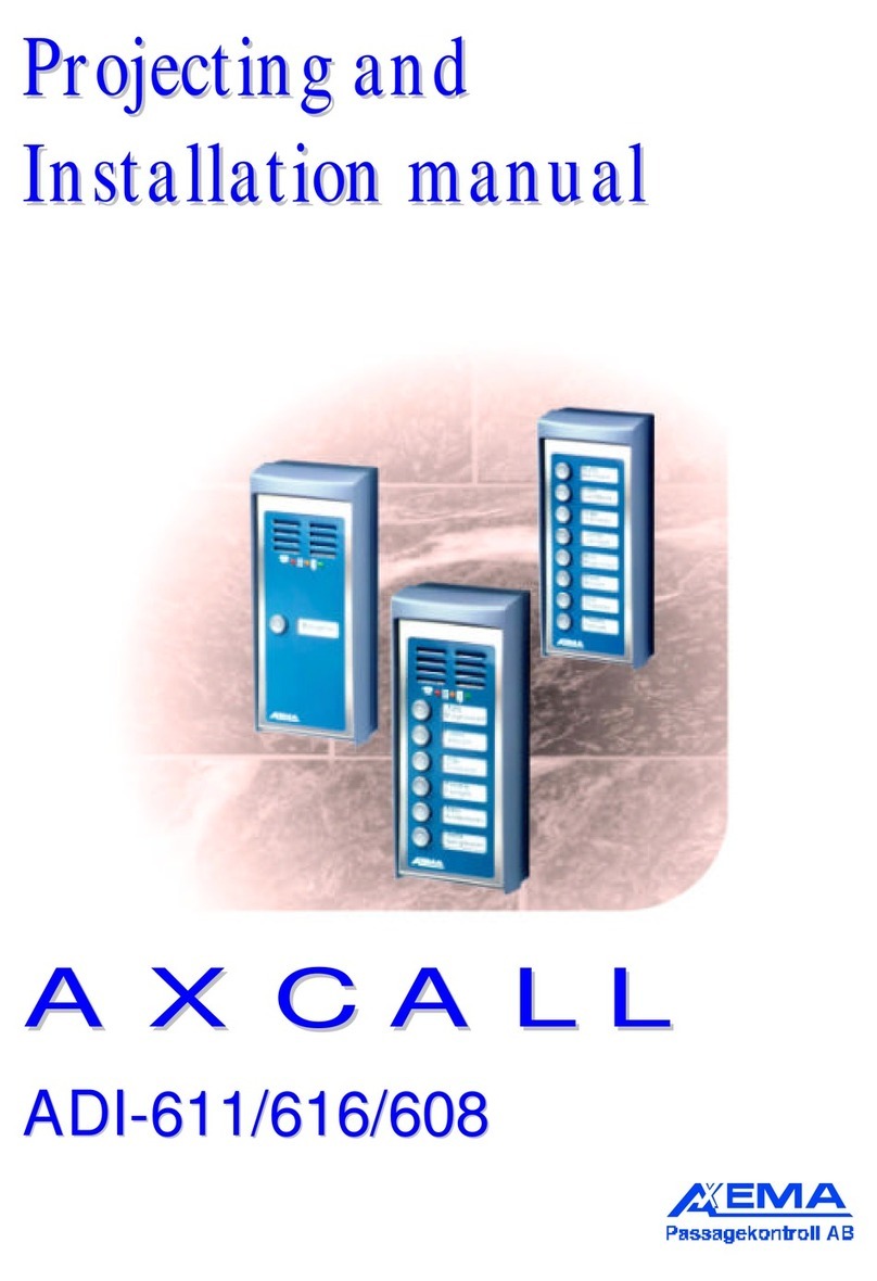 Axema AXCALL ADI-611 Projecting and Installation manual
