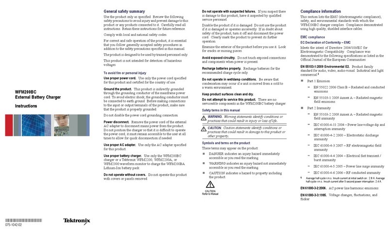 Tektronix WFM200BC instructions