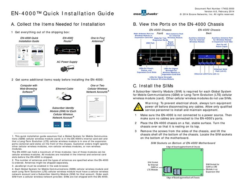 Encore Networks EN-4000 User manual