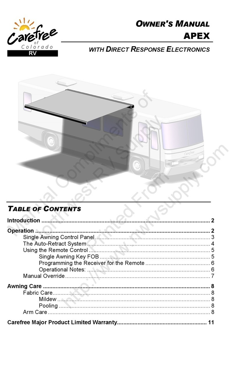 Carefree APEX owner's manual