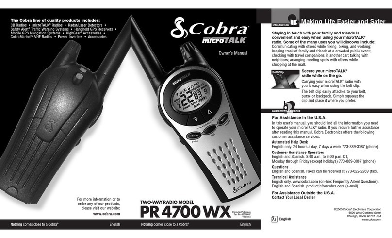 Cobra microTALK PR4700 WX User manual
