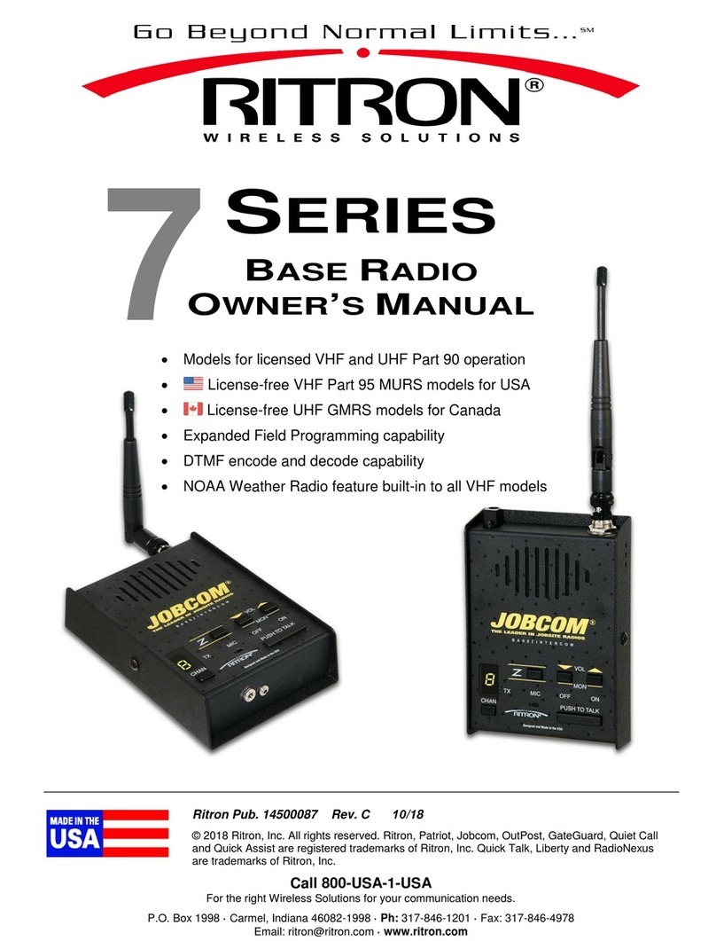 Ritron 7 Series owner's manual