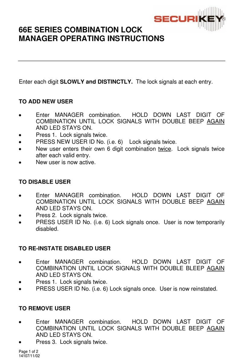 Securikey 66E SERIES User manual