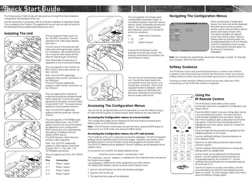 Dedicated Micros DV-IP Series quick start guide