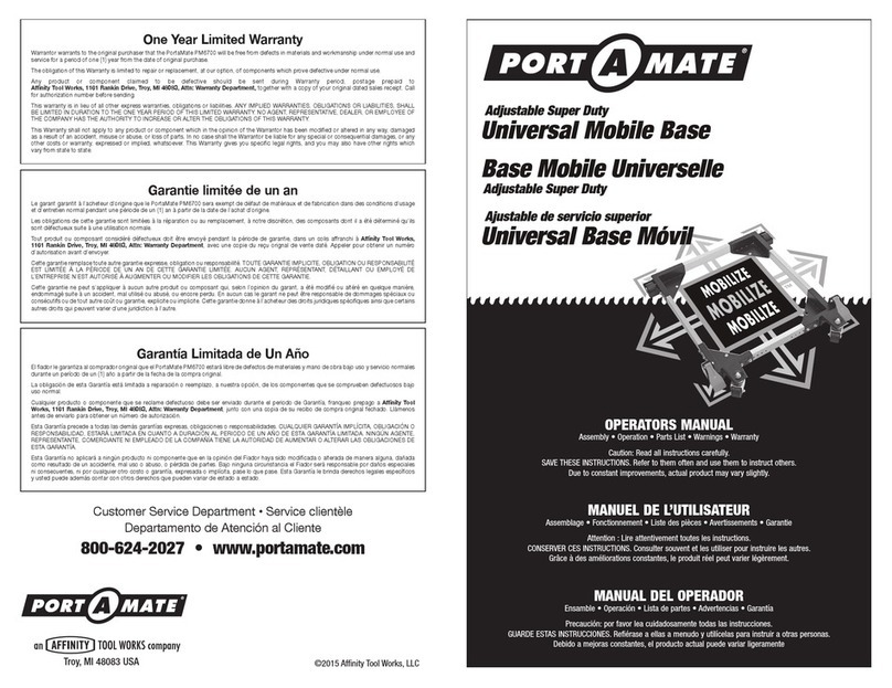 Portamate PM3500 Operator's manual
