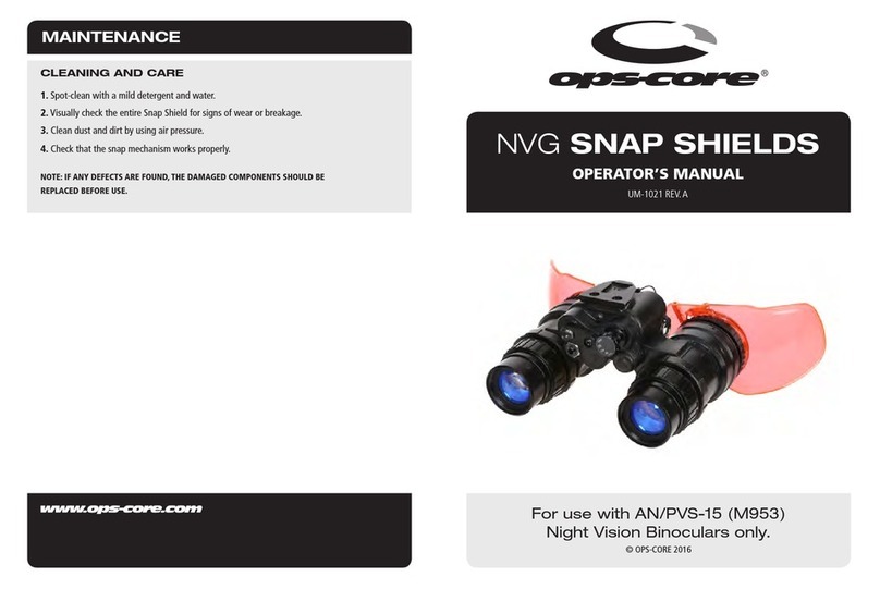 Ops-Core NVG Snap Shields Operator's manual