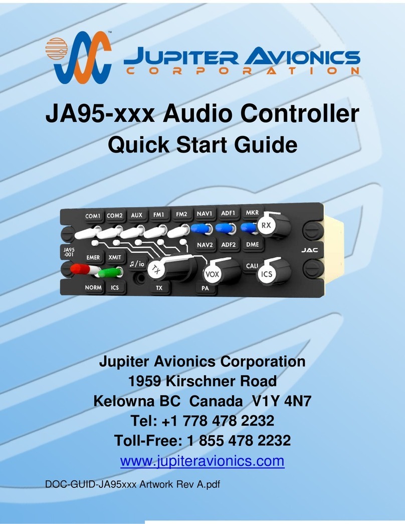 Jupiter Avionics JA95 Series quick start guide