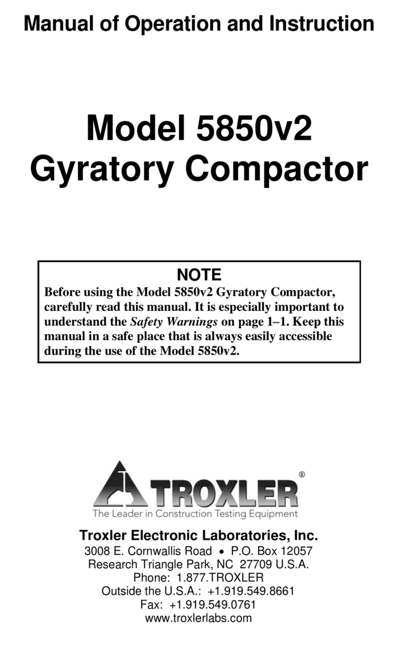 Troxler 5850v2 Operation and instruction manual