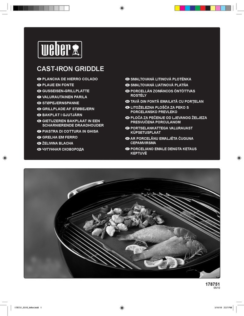 Weber Cast-Iron Griddle User manual