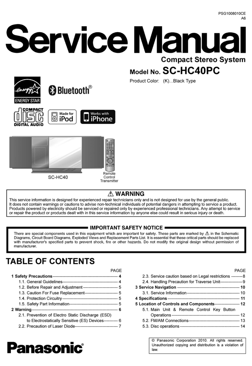Panasonic SC-HC40PC Service manual