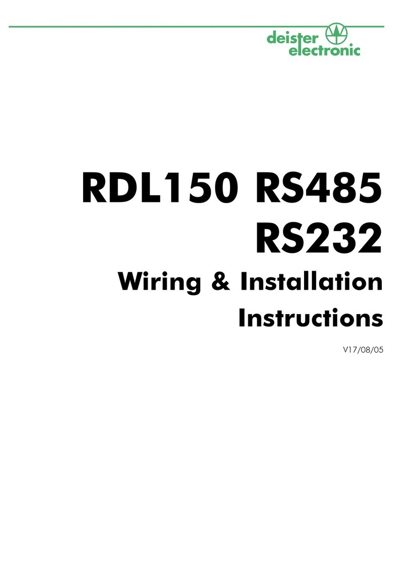 Deister electronic RDL150 RS485 Wiring and installation instruction Deister electronic RDL150 RS485 Wiring and installation instruction