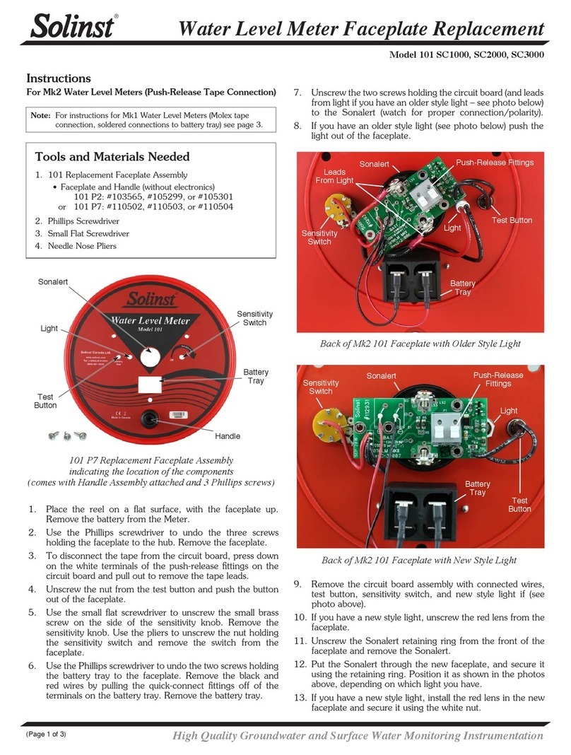 Solinst 101 SC2000 Operating and safety instructions