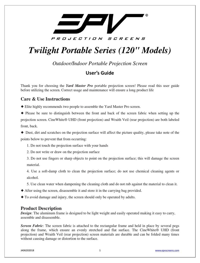 EPV Twilight Portable Series User manual EPV Twilight Portable Series User manual