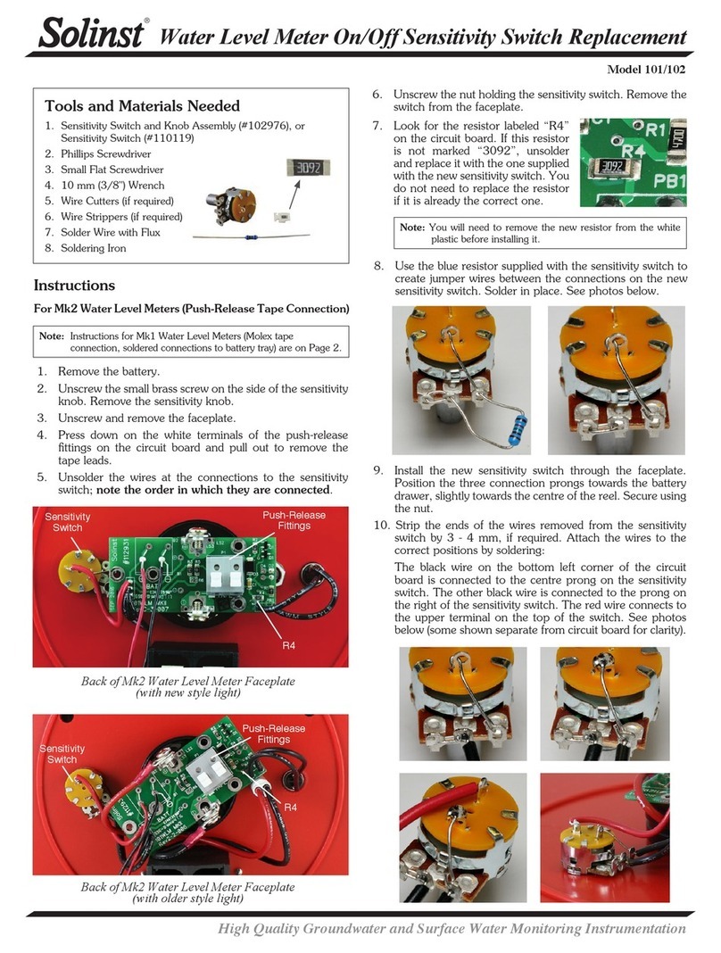 Solinst 102 Replacement manual