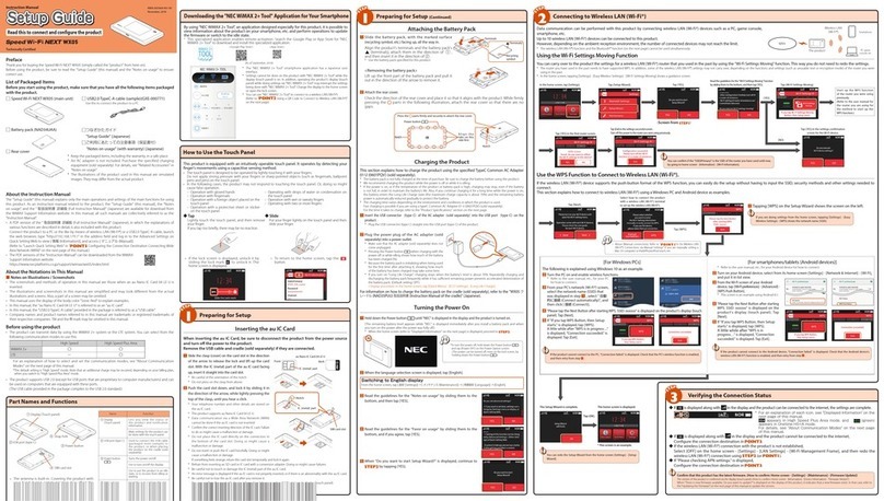 NEC Speed Wi-Fi NEXT WX05 Setup guide