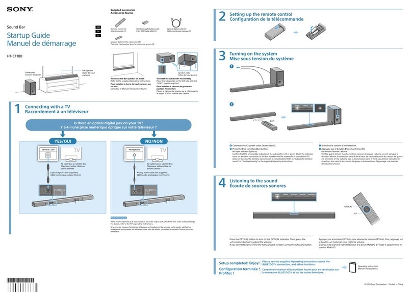 Sony HT-CT180 User guide Sony HT-CT180 User guide