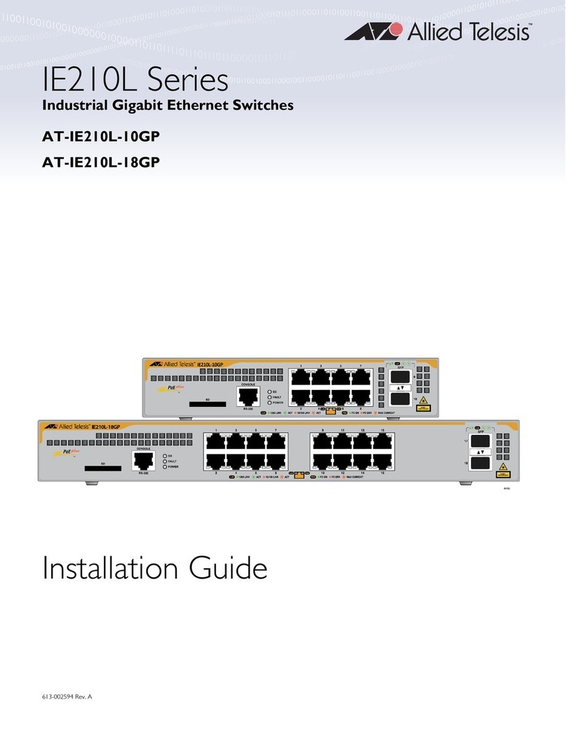 Allied Telesis IE210L Series User manual Allied Telesis IE210L Series User manual
