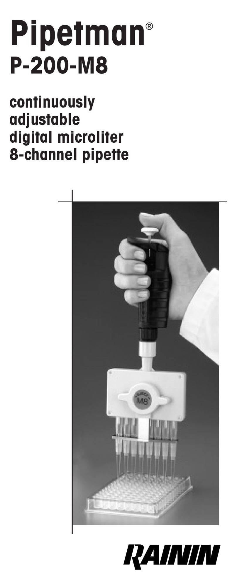 Rainin Pipetman P-200-M8 manual