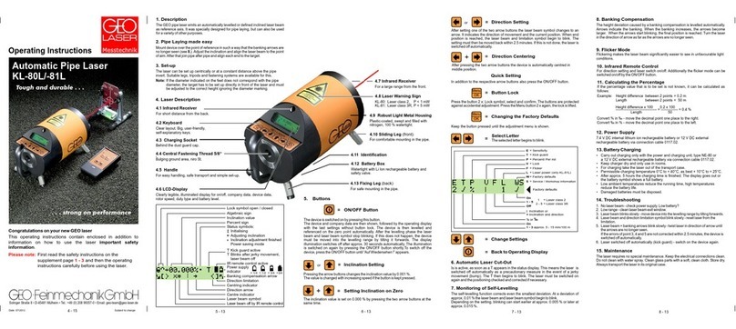 GEO-Laser KL-80L operating instructions