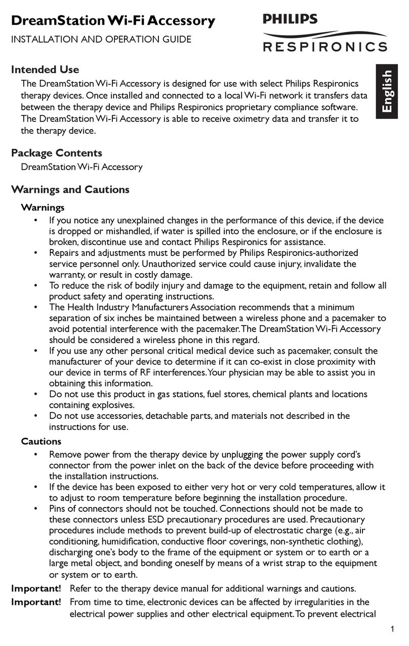 Respironics DreamStation Wi-Fi Accessory Installation and operation
