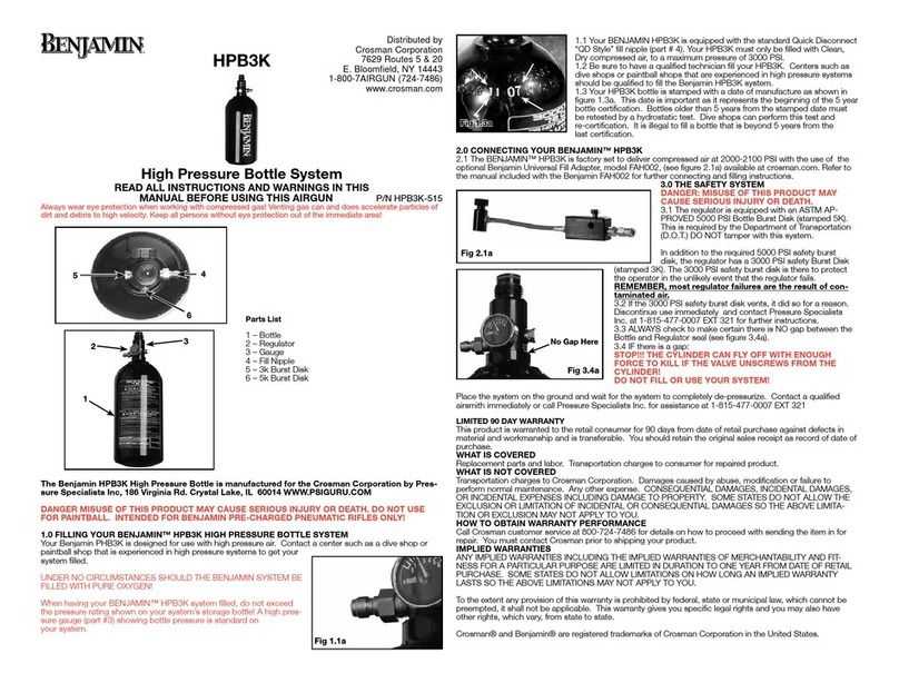 Benjamin Heating products HPB3K user manual