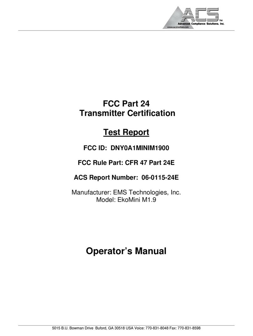 EMS Wireless EkoMini M1.9 Operator's manual