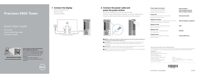 Dell Precision 5820 Tower Operating and maintenance instructions