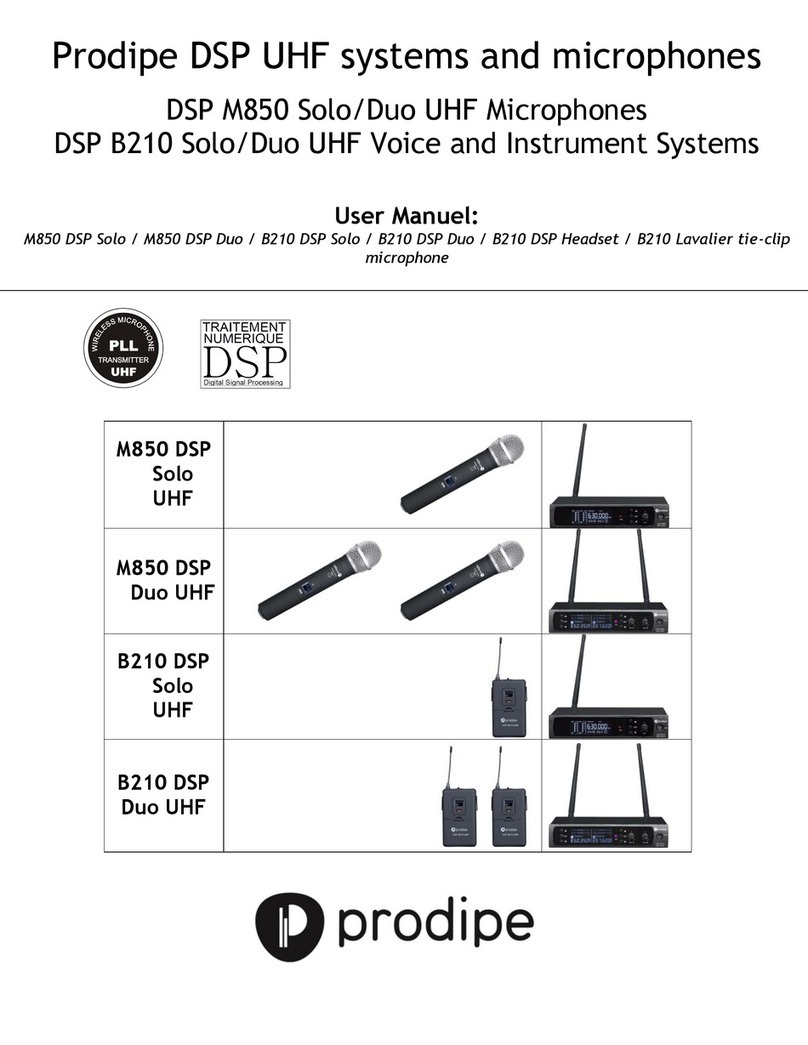 Prodipe M850 DSP Solo user manual