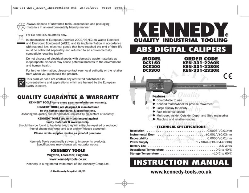 Kennedy DCS150 User manual
