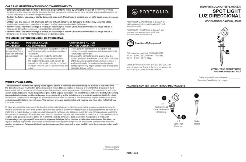 Portfolio 00699 Assembly instructions