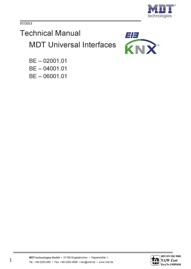 MDT Technologies BE-04001.01 Technical instructions