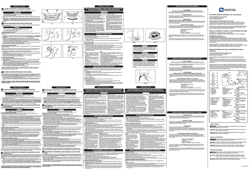 Maytag DFC7500 Installation, care & use manual