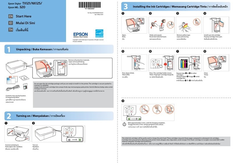 Epson Stylus TX121 Instruction Manual