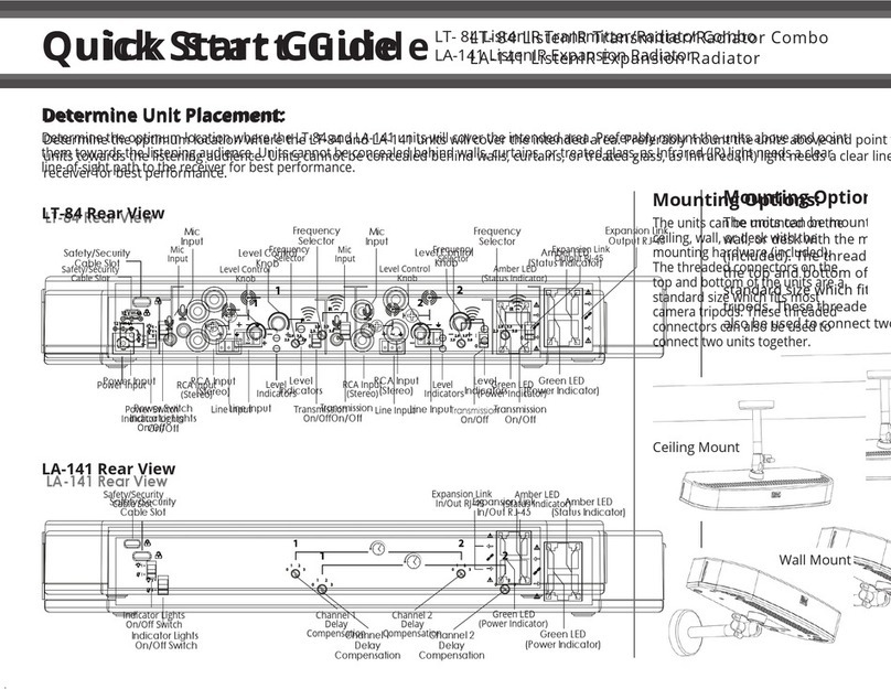 Listen Technologies LT-84 User manual