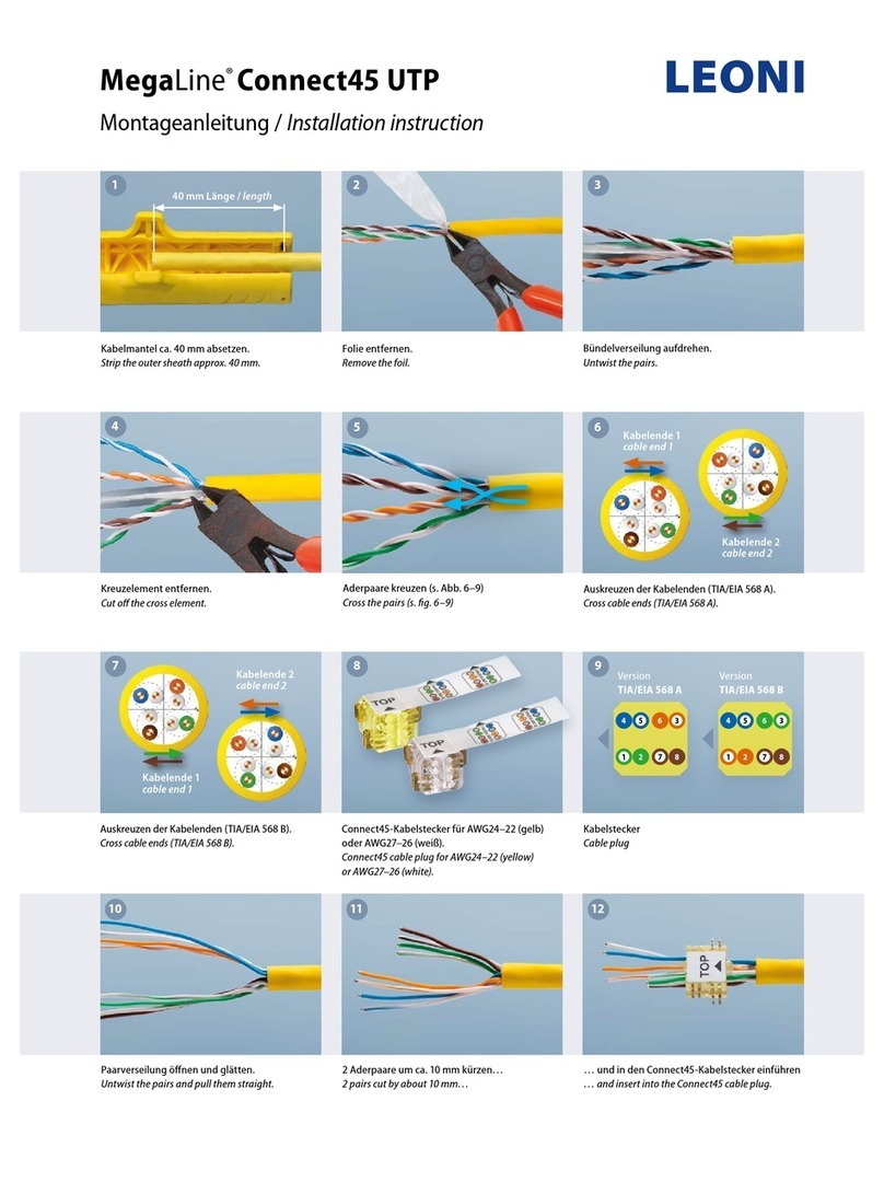 LEONI MegaLine Connect45 UTP Installation instruction