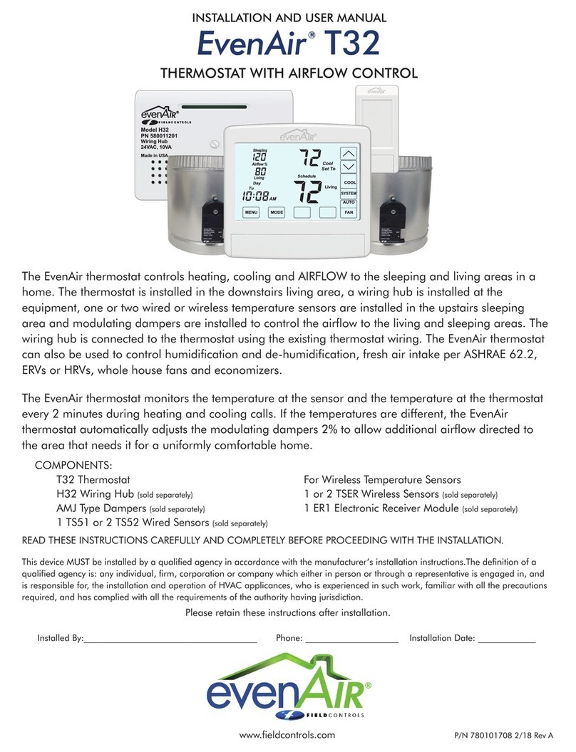 Field Controls EvenAir T32 User manual